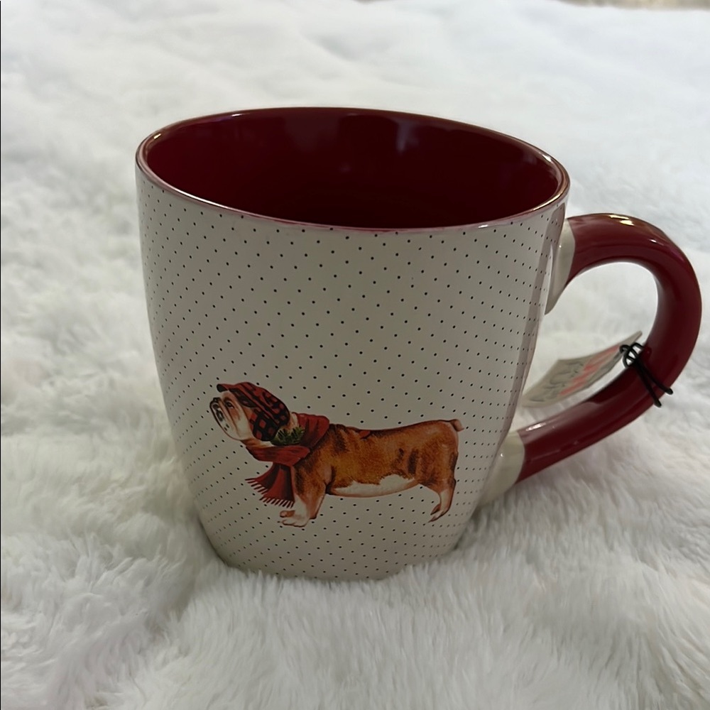 New Jingles & Joy Red and Cream Dog Mug